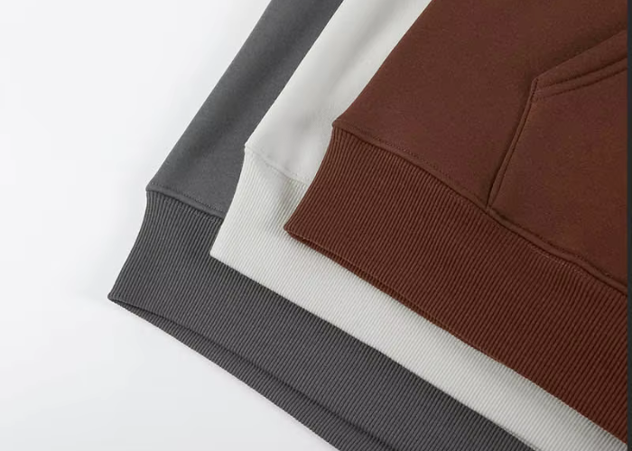 Ribbed Hem for Cotton Fleece oversized Hoodie in Street Style