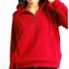 Women’s custom cotton fleece hoodie available in different colors for bulk orders.