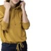 Women’s custom cotton fleece hoodie in multiple color options, perfect for wholesale.
