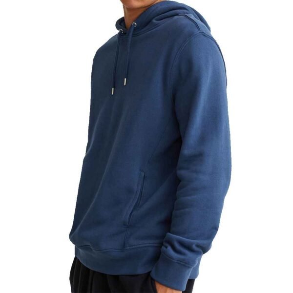 Cozy hoodie featuring a soft lining and adjustable drawstring hood.