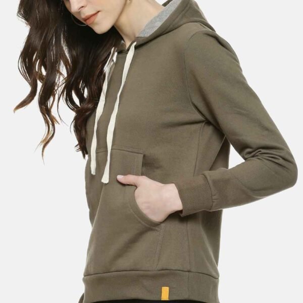 Trendy hoodie with a custom logo design, ideal for streetwear looks.