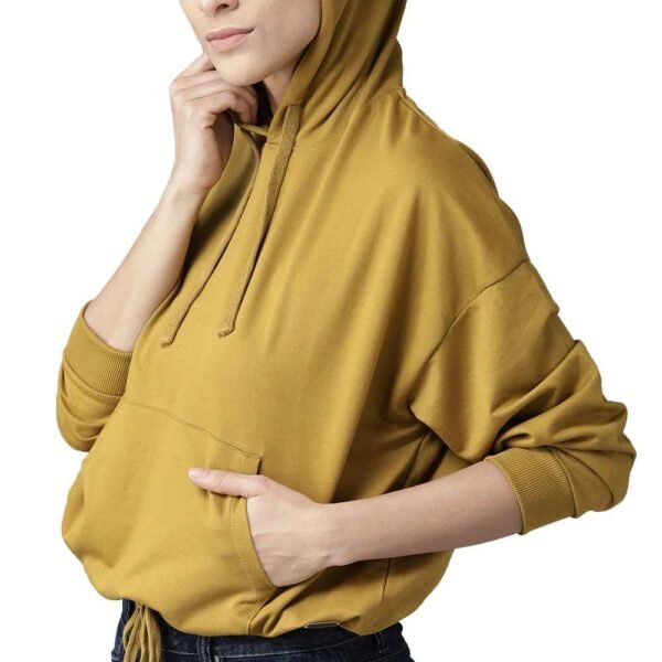 Display of women’s cotton fleece hoodies, available for bulk orders with full customization.