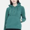 A collection of women’s custom cotton fleece hoodies in various colors and sizes.