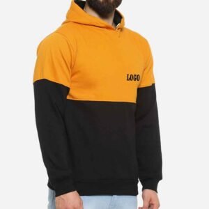 Comfortable and customizable cotton fleece hoodie.