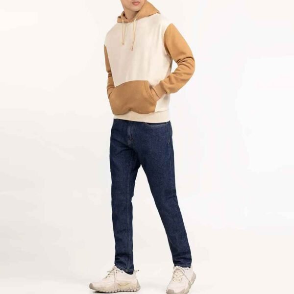 Custom French Terry Hoodie displayed in a relaxed fit for bulk purchases.
