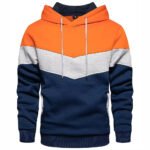 Regular Fit Cotton/Polyester Colored Pattern Pullover hoodie style