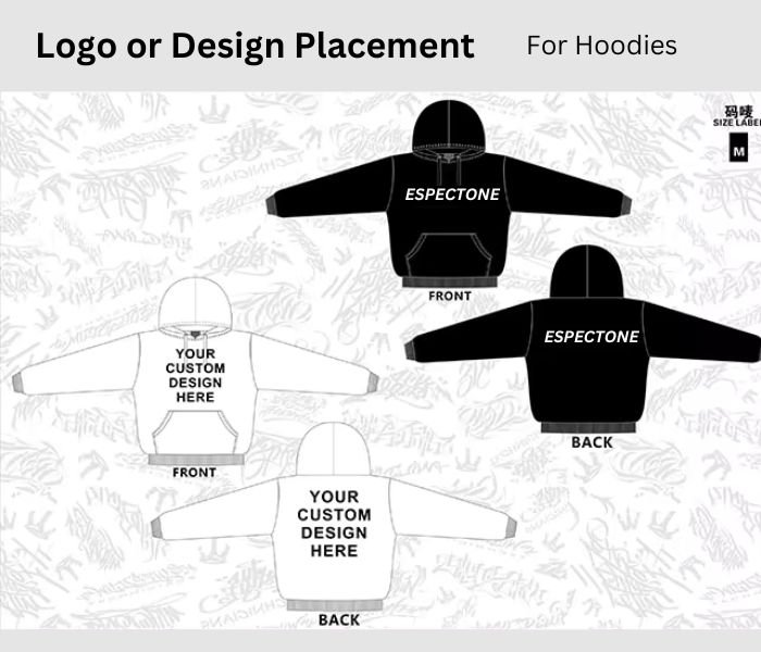Custom Hoodies Logo Placemet 