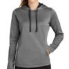 Comfortable women’s cotton fleece hoodie, designed for custom prints and embroidery.