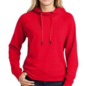 Women’s premium cotton fleece hoodie, perfect for custom embroidery and printing.