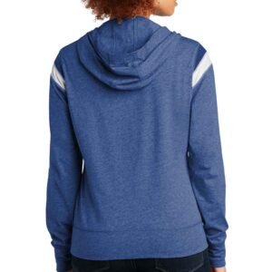 Stylish women’s French Terry hoodie, ready for custom logos.