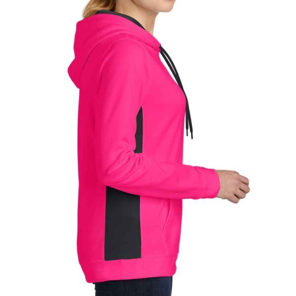 Durable and stylish women’s hoodie for custom logos and designs.