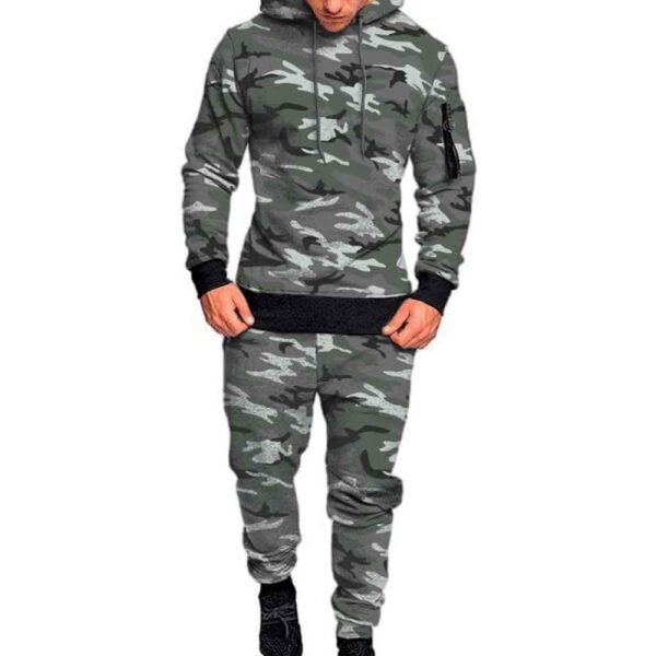High-quality men's fleece tracksuit, ideal for adding personalized logos.