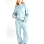 Custom women’s fleece tracksuit, offering soft comfort and personalized branding options.