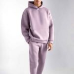 Men's fleece tracksuit with customizable options for logos and designs.