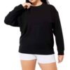 Personalized Women's Fleece Sweatshirt, made from a durable polyester/cotton blend.