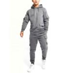 High-quality cotton fleece men’s tracksuit offering comfort and flexibility.