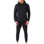 Comfortable men’s tracksuit made from breathable cotton fleece fabric.