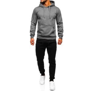 Men’s cozy and customizable Terry fleece tracksuit, providing ultimate softness and warmth.