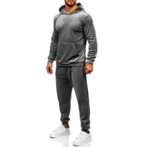 Tailored Terry fleece tracksuit for men, designed for plush comfort and a refined fit.