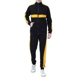 Men’s custom-fit Terry fleece tracksuit, providing tailored softness and unmatched comfort.
