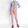 Women customizable fleece tracksuit set featuring a zip-up jacket and matching pants, offering comfort and style for casual wear.
