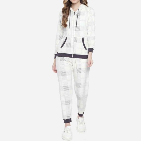 1_1_11zon EspectOne women's cotton fleece tracksuit, breathable and perfect for casual wear.