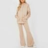 Women’s custom Terry fleece tracksuit, offering velvety softness and a cozy fit for every wear.