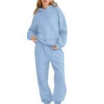Custom cotton fleece tracksuit for women, designed with premium material for maximum comfort.