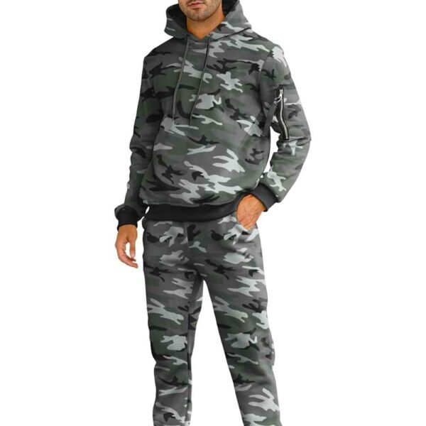Customizable men's fleece tracksuit, ideal for bulk orders and personalization.