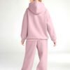 Customizable women’s cotton fleece tracksuit, designed for all-day wear with a focus on style and comfort.