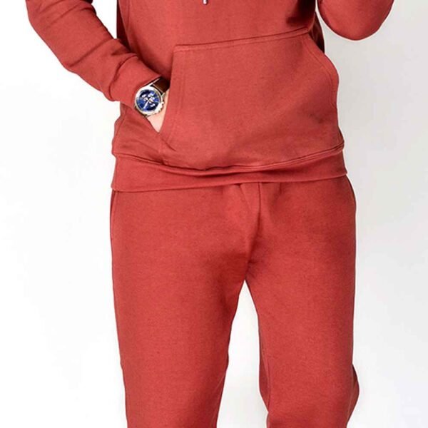 Men's cotton fleece tracksuit, perfect for custom branding and personalized logos.
