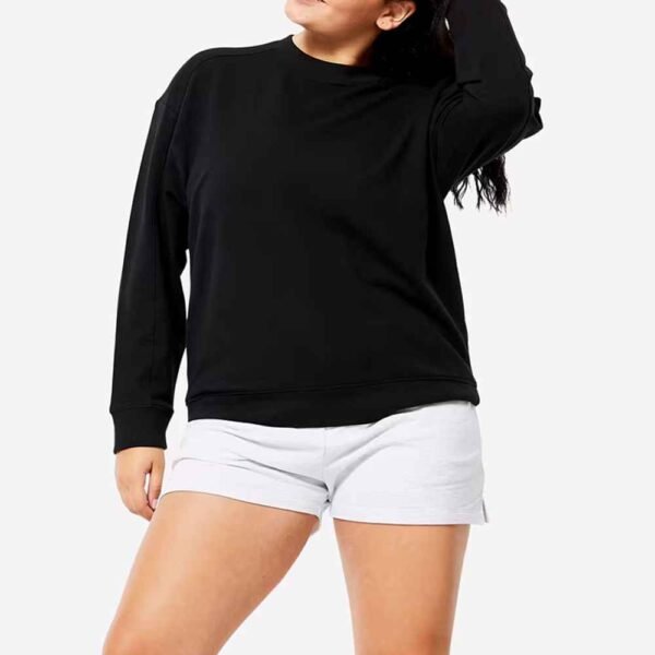 Stylish Custom Women's Fleece Sweatshirt, perfect for everyday wear and customization.