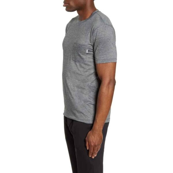 Men’s cotton blend T-shirt shown in versatile design, ideal for casual and customizable styles
