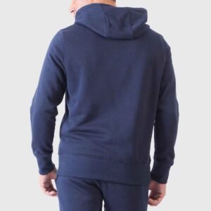 Customizable men’s tracksuit with a sleek fit and breathable cotton fleece material.