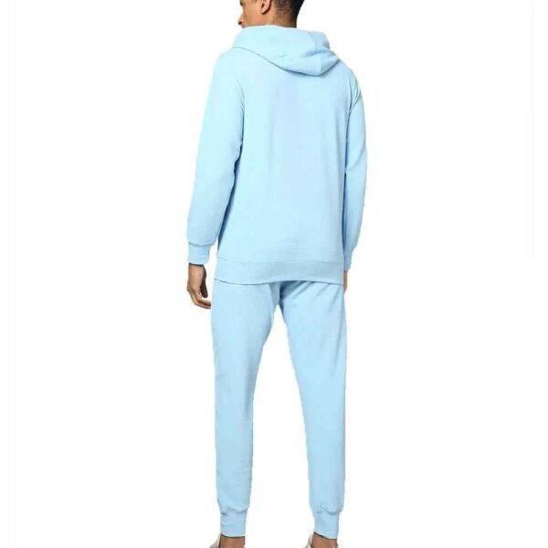 Men’s customizable Terry fleece tracksuit offering soft comfort and breathable fit.