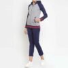 Women zip-up fleece tracksuit set with sleek jacket and pants, crafted for both style and comfort.