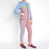Front view of women fleece tracksuit set featuring a zip-up jacket and matching pants, perfect for casual and active wear.