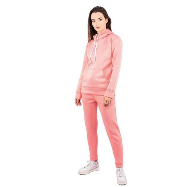 Customizable women's cotton fleece tracksuit, offering casual style and premium comfort.