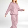 Custom women’s cotton fleece tracksuit, tailored for softness, style, and personalized design.