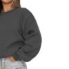 Personalized Women's Fleece Sweatshirt, made from high-quality polyester/cotton blend fabric.