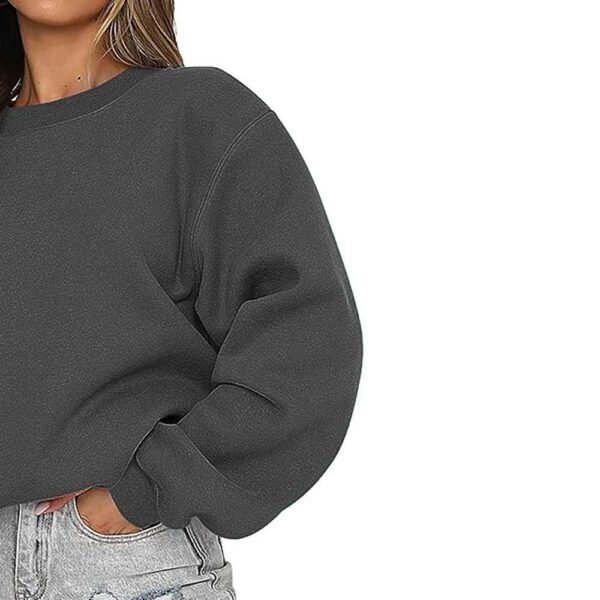 Personalized Women's Fleece Sweatshirt, made from high-quality polyester/cotton blend fabric.