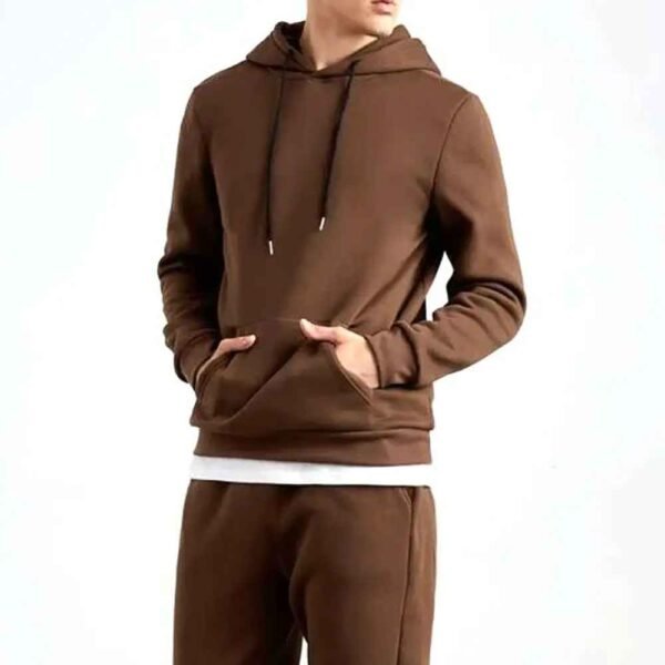 Cotton fleece tracksuit for men, offering an easygoing fit and stylish look.