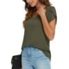 Leading product shot of EspectOne’s women’s custom casual t-shirt.