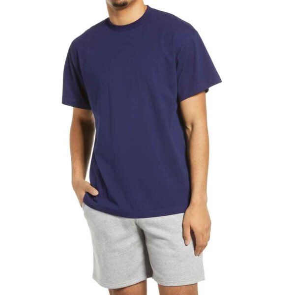 Personalized casual jersey t-shirts for men, crafted from cotton polyester fabric, ready for bulk orders.