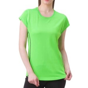 Comfortable cotton women’s t-shirt with a crew neck, perfect for customization.