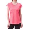 Classic women’s crew neck t-shirt in cotton-polyester blend.