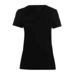 Stylish women’s custom T-shirt in cotton blend fabric, showcasing relaxed fit