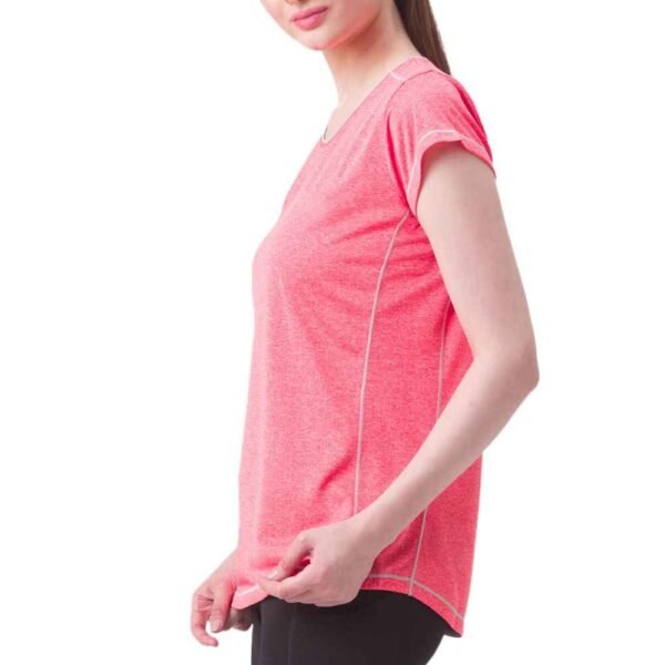 Soft cotton-polyester women’s t-shirt, ideal for customization with logos and designs.