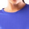 Profile view of custom women’s tee with tailored fit and clean lines