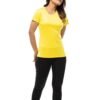 Feminine-fit cotton T-shirt with smooth finish and relaxed profile